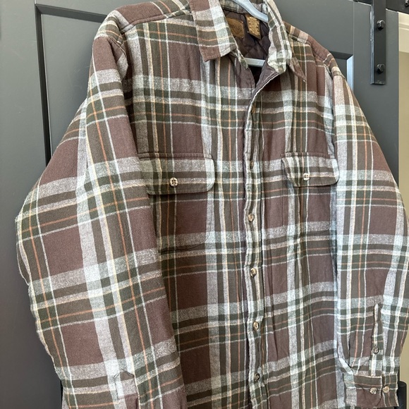 St. John's Bay Brown Quilted Shirt Jacket - Picture 2 of 6